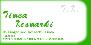 timea kesmarki business card